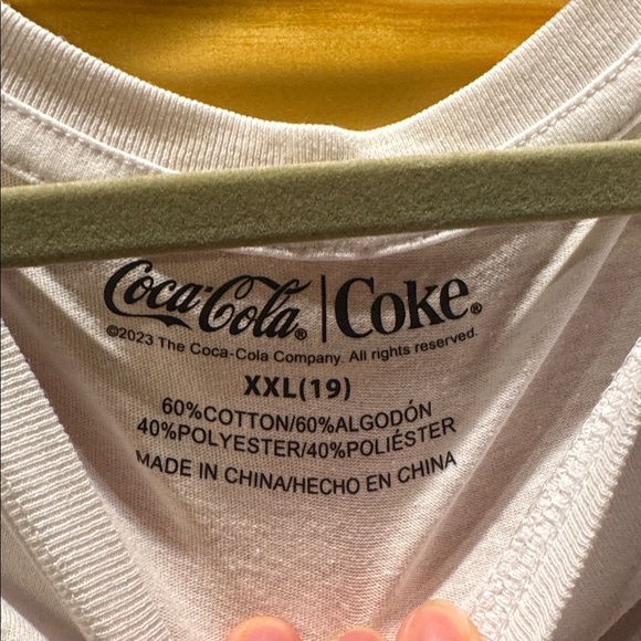 Coca-Cola White Tee with Rainbow Design - Picture 2 of 3